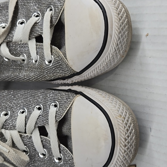 Converse Silver Glitter Sneakers 9 - Picture 7 of 7